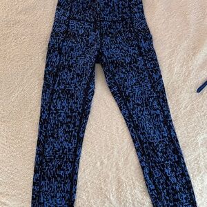 Blue and Black Lululemon leggings
